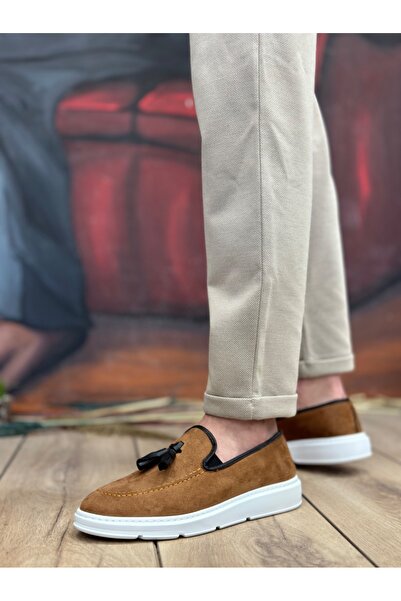 BOA BA0005 Чоловічі черевики без шнурків з високою підошвою та класичним бахромою