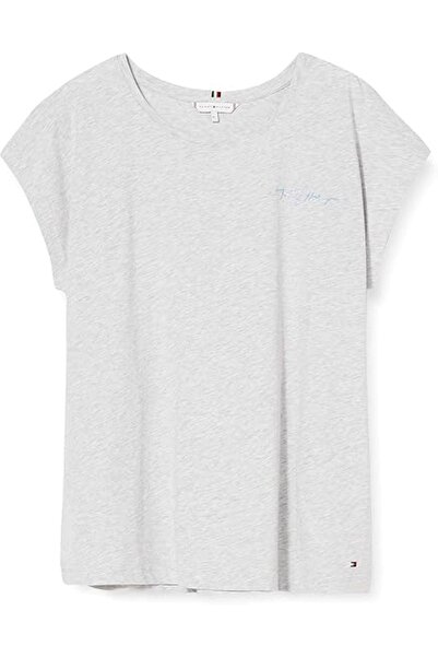 Tommy Hilfiger organik pamuk düşük kol nakışlı tshirt