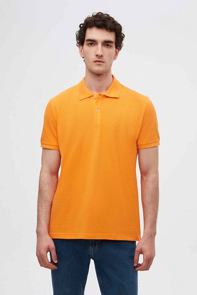 D'S Damat Πορτοκαλί μπλουζάκι Regular Fit 100% βαμβάκι