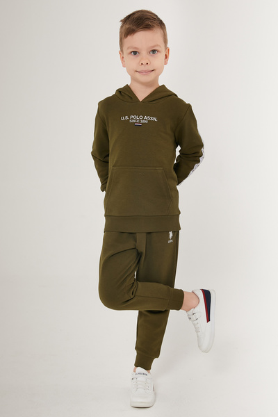 U.S. Polo Assn. Erkek Çocuk Haki Pijama Takımı 50285655-VR027