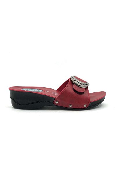 KOCAMANLAR Aryan 68-788 Gel Heel Spur Special Dr. Recommended Orthopedic Women's Slippers Red