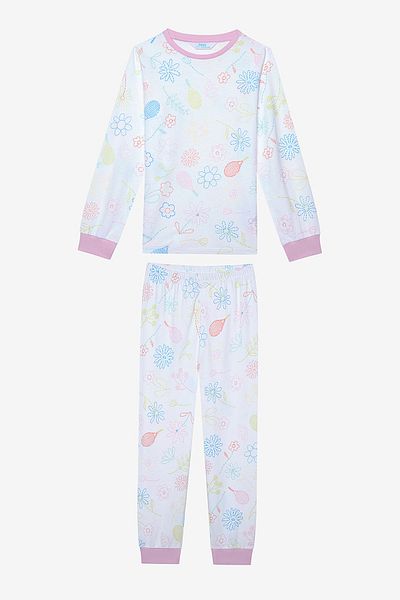 Penti Girl's Unicorn Thermal Multicolor Pajama Set