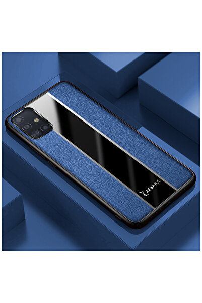 Zebana حافظة جلدية فاخرة متوافقة مع هاتف سامسونج جالاكسي A51 باللون الأزرق