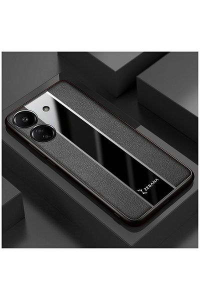 Zebana حافظة متوافقة مع هاتف Xiaomi Redmi 13c حافظة جلدية فاخرة باللون الأسود