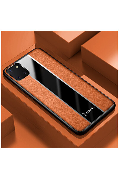 Zebana Samsung Galaxy Note 10 Lite Uyumlu Kılıf Premium Deri Kılıf Kahverengi