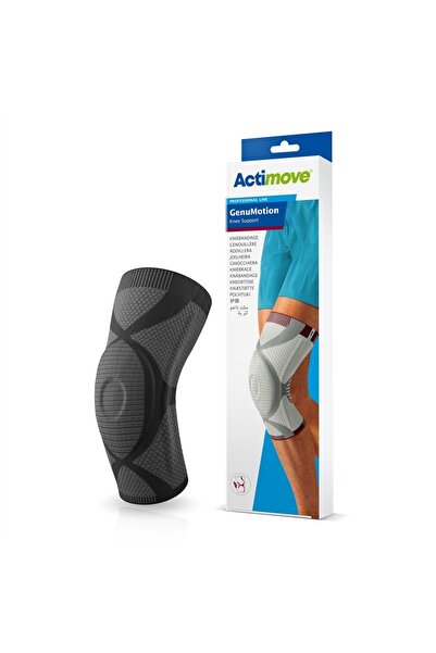 ACTIMOVE Genumotion Örgü Yüksek Kalite Diz Desteği Charcoal