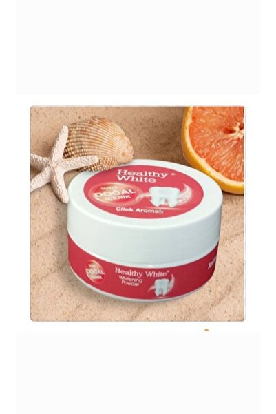 Healthy White Dental Diş Temizleme Tozu 50 gr Büyük Boy Çilek Aromalı Antitartar