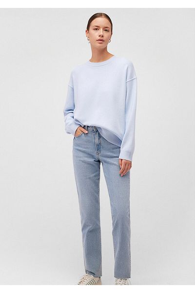 Mavi Modrý svetr Crew Neck Oversize / Široký střih 1710499 -70717