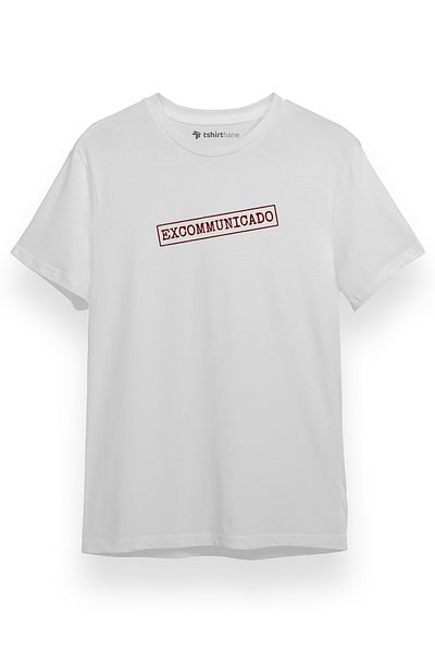 Tshirthane John Wick Excommunicado Λευκό κοντομάνικο ανδρικό μπλουζάκι