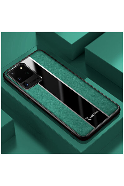 Zebana حافظة سامسونج جالاكسي S20 الترا المتوافقة مع الجلد الفاخر باللون الأخضر