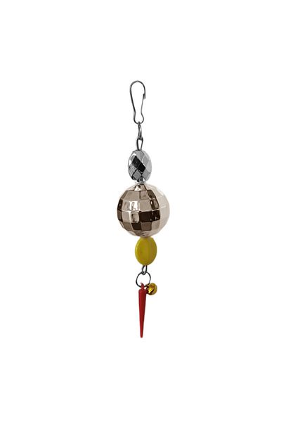kapsulavm Disco Ball Bird Toy with Bells 3 Cm-14 cm
