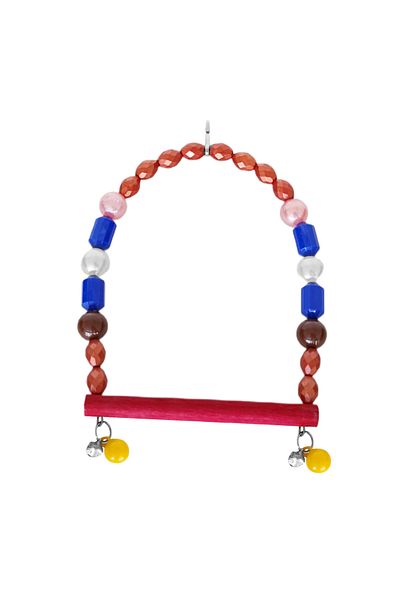 nuit dose Wooden Perch Parrot and Budgie Swing 10-16 cm Blue