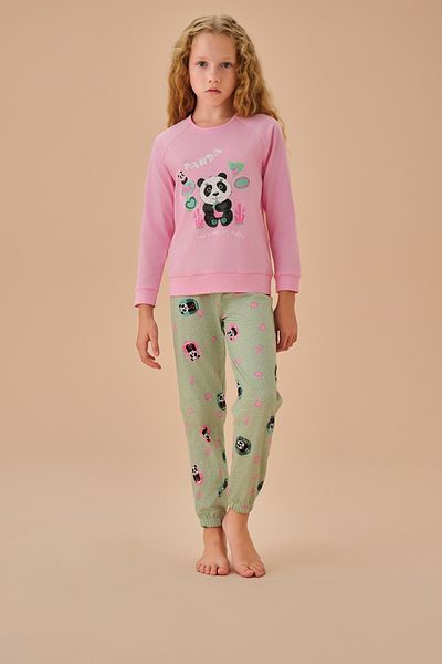 SUWEN Panda Children's Pajama Set