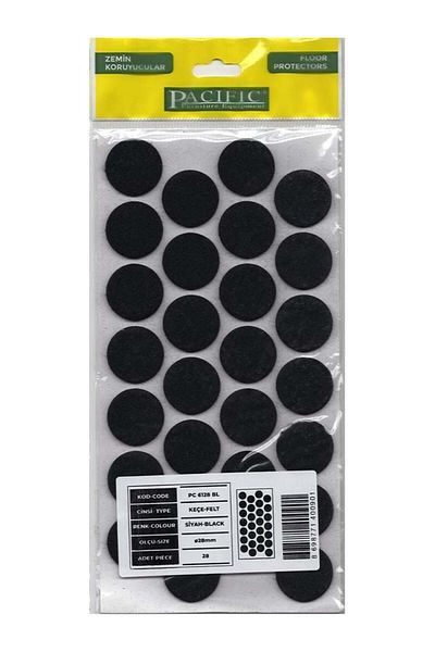 colezium Pacific 6128 Bl Adhesive Felt 28 mm Black