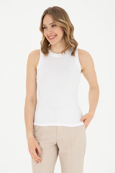 U.S. Polo Assn. Tricou alb fără mâneci pentru damă 50285852 -VR013