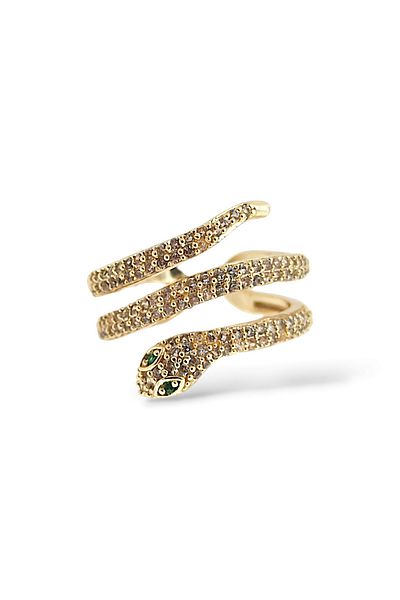 Çlk Accessories خاتم حلزوني فاخر بتفاصيل حجرية