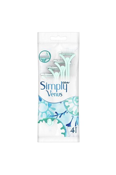 Gillette Venus Simply 2 Basic Disposable Women's Razor 4 Pieces