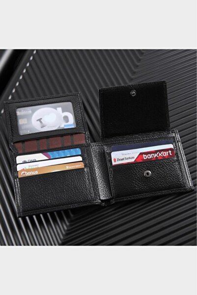 William Polo Ανδρική θήκη κάρτας & πορτοφόλι από γνήσιο δέρμα μαύρο από Williampolo İtaly Exclusive Design