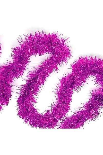 CEKAVE Fuchsia Mega Thick Glitter Ornament - 2 Meters Length, 10 cm Width for Party