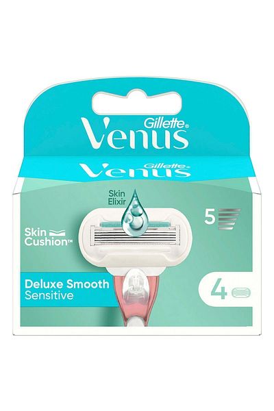 Gillette Venus Deluxe Smooth Refill - 5 Blades, 4 Pieces
