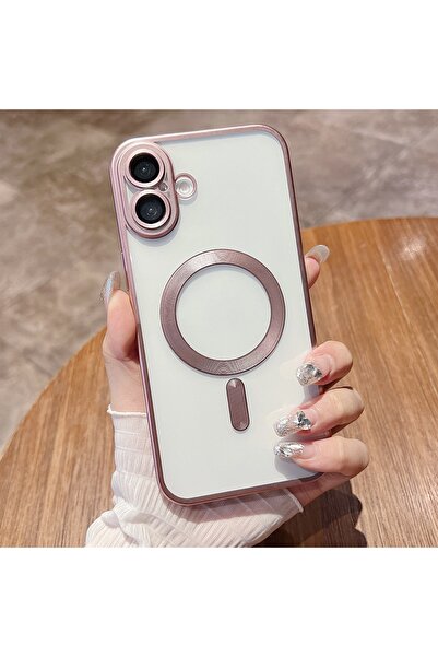 halkhouse iPhone 16 Plus Kılıf Kamera Lens Korumalı Magsafe Şarj Özellikli De...