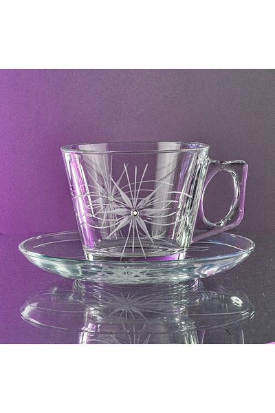 DECOCIA Set of 6 Vela Cups 12 Pieces 195cc Mira Patterned