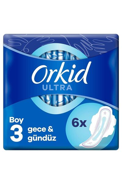 Orkid Ultra Gece & Gündüz (boy 3) 6'lı Hijyenik Ped 12 PAKET (72 ADET)
