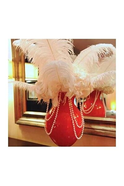 Nettenevime Deve Kuşu Tüyü Beyaz 40-45 CM Gerçek Tüy 1 Adet