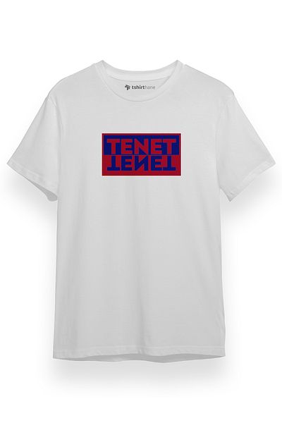 Tshirthane Ανδρικό μπλουζάκι Tenet Double Color Logo Λευκό κοντομάνικο