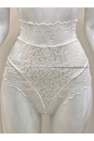 CEKAVE Ecru Lace High Waist Panties Venus-K1012
