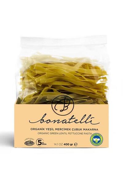 Bonatelli Organik Yeşil Mercimek Çubuk Makarna 400 G