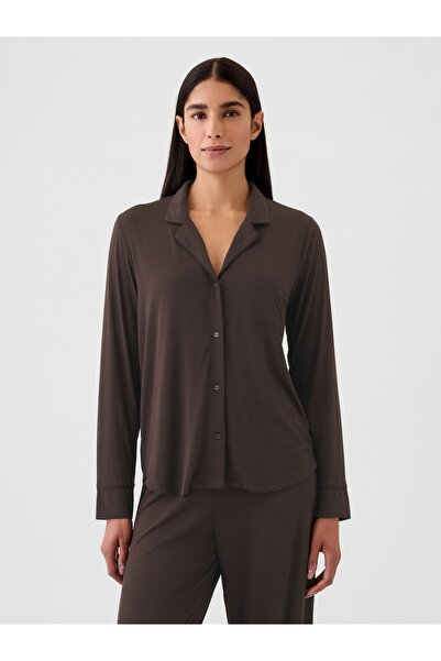 GAP Kadın Kahverengi Modal Pijama Üstü