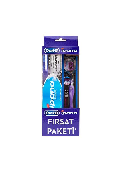 İpana 3D Whiteness Toothpaste with Charcoal Essence 75 ml + Oral-B Cavity Defense Toothbrush