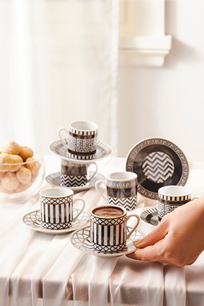 Karaca Hellenistic Coffee Cup for 6 Persons 80 Ml