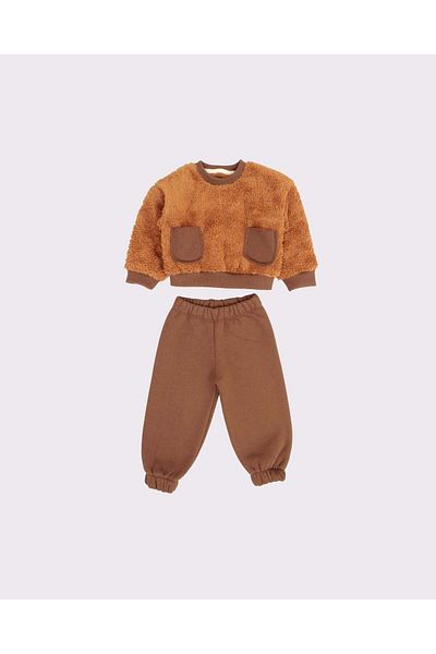 rg kidsstore Unisex Baby Plush Sweatshirt and Sweatpants Set