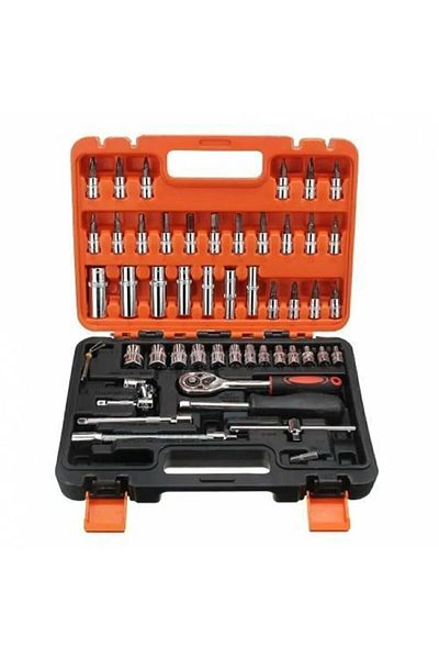 Rower Max 1/4 Ratchet 53 Piece Socket Wrench Set Bits Bit Set