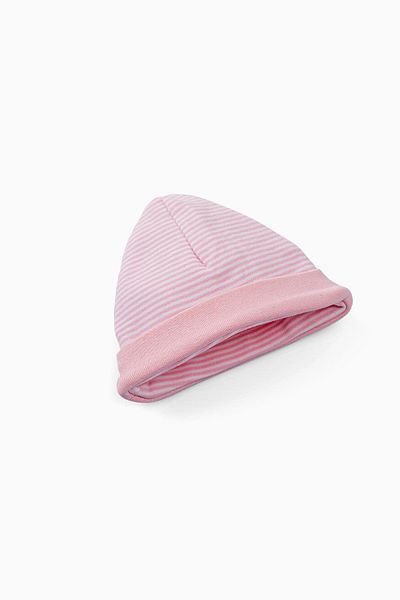 Uygun Bebe Pink Striped Newborn Hat