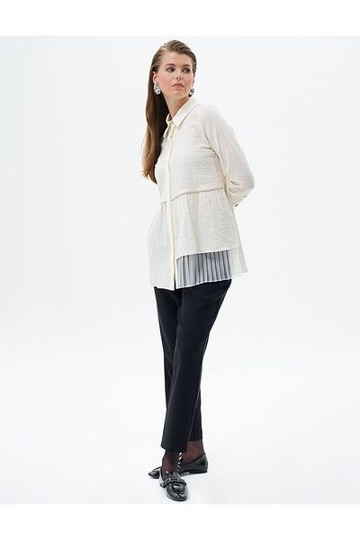 Kayra Black Carrot Pants - Waist Detailed