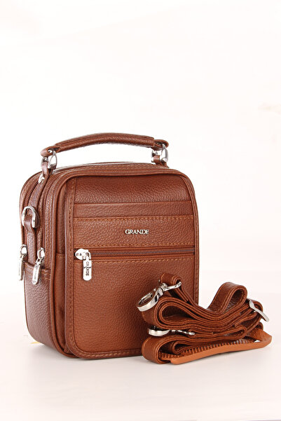 Grande 4598 100% Genuine Leather Men's Handbag Crossbody Bag Brown