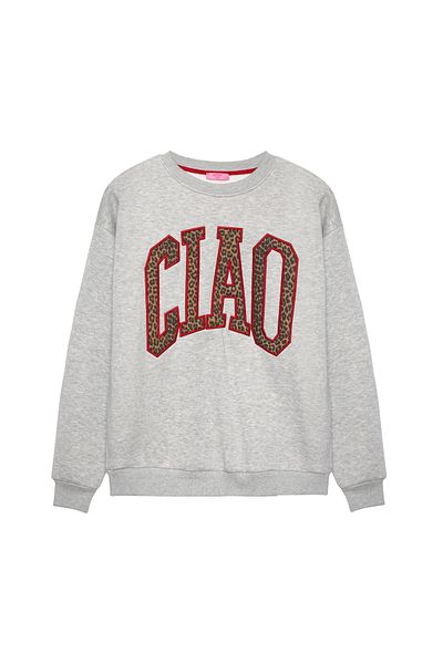 Quzu Grimelange Leopard Printed Sweatshirt