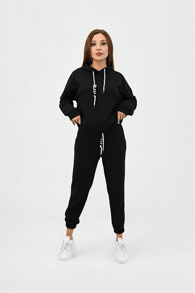 Koza Butik Γυναικείο σετ αθλητικής φόρμας με κουκούλα από καουτσούκ 4161-25