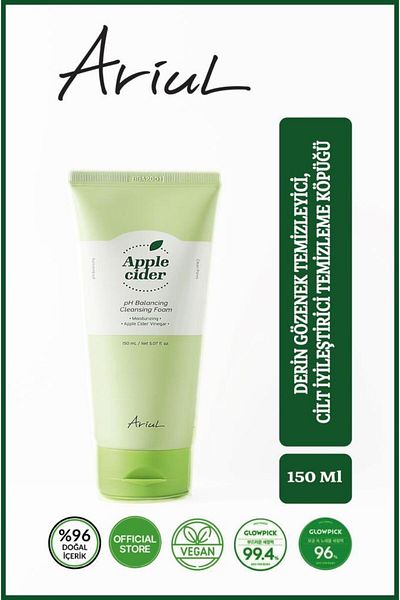 Ariul Apple Cider Facial Cleansing Foam 150 ml | Ph Balancer | Apple Extract