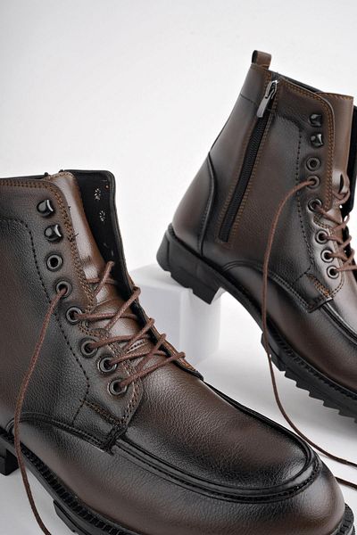 MUGGO Maxwelly Guaranteed Zippered Laced Comfortable Light Sole Men's Boots