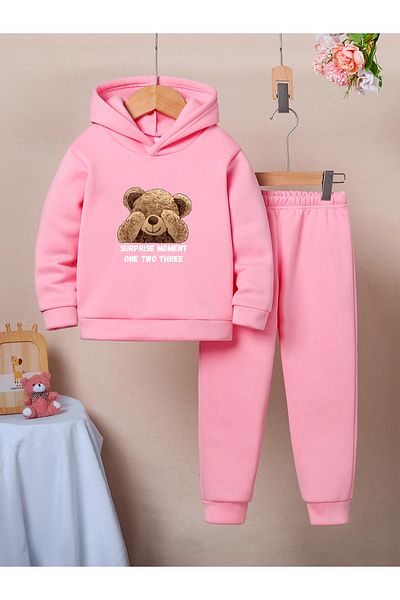 Let's Wear Комплект от суитшърт и анцуг от трета прежда за момчета/момичета - 2 части спортен комплект