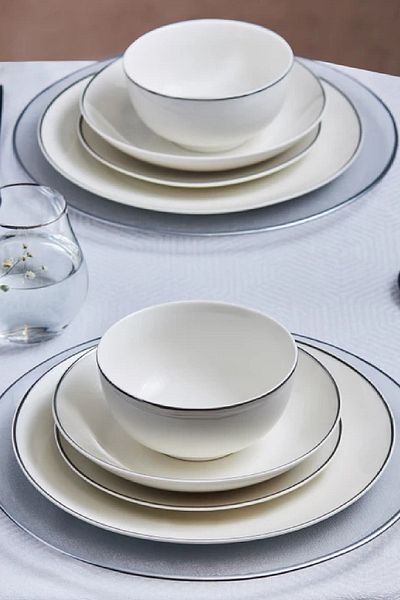 Karaca Platinum Elegance Bone Floda - 53 Piece 12-person Dining Set