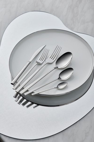 Karaca New All Star 84 Piece Boxed Elegance Fork Spoon Knife Set for 12 Persons