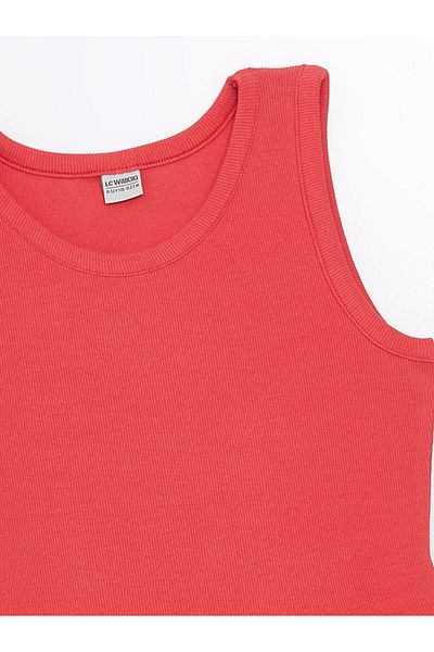 LC Waikiki Lcw Kids Red Crew Neck Girl's Dress
