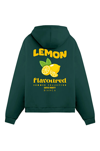 Mounte Bianca Unisex majica sa kapuljačom u boji limuna - standardna