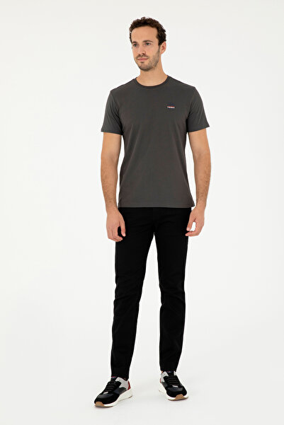 U.S. Polo Assn. Men's Black Canvas Trousers 50286003-Vr046