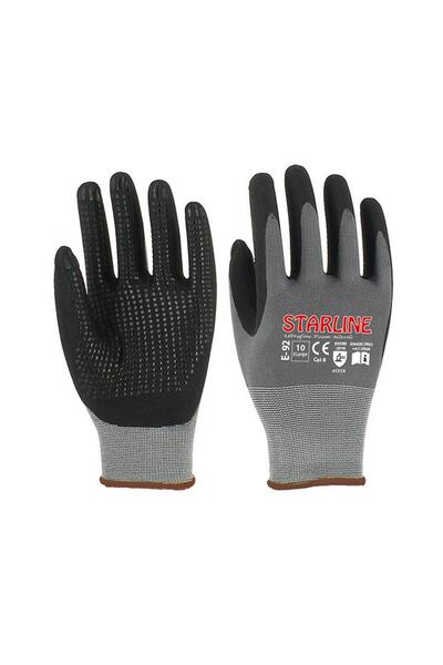 Starline E-92 Puanlı Mikro Köpük Nitril Eldiven Montaj Eldiveni No.9/large - 1 Adet